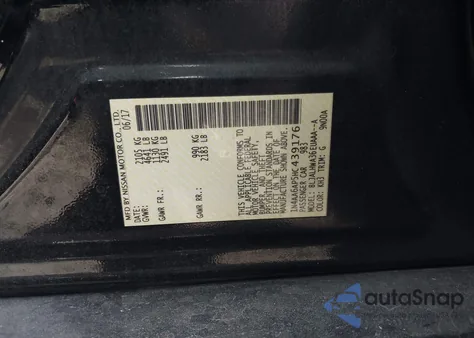 2017 Nissan Maxima 3.5 Platinum z USA, uszkodzony, nr VIN 1N4AA6AP5HC439176